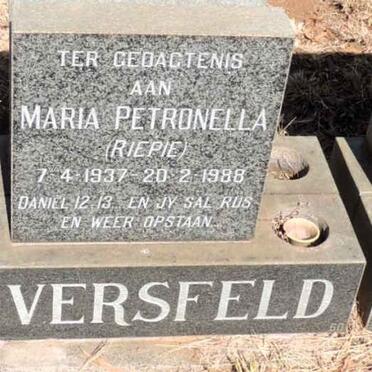 VERSVELD Maria Petronella 1937-1988
