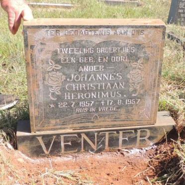 VENTER Johannes Christiaan Heronimus 1957-1957 :: VENTER 1957-1957