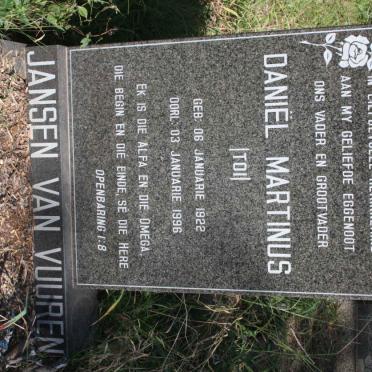 VUUREN Daniel Martinus, Jansen van 1922-1996