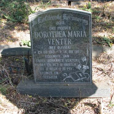 VENTER Dorothea Maria nee OLIVIER 1913-1997