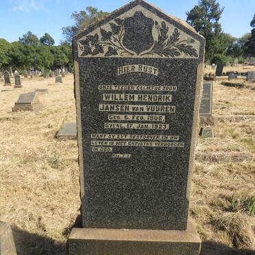 VUUREN Willem Hendrik, Jansen van 1906-1923