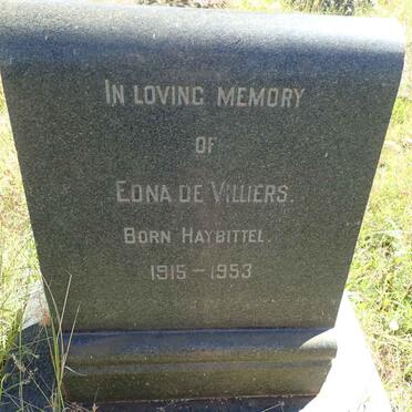 VILLIERS Edna, de nee HAYBITTEL 1915-1953