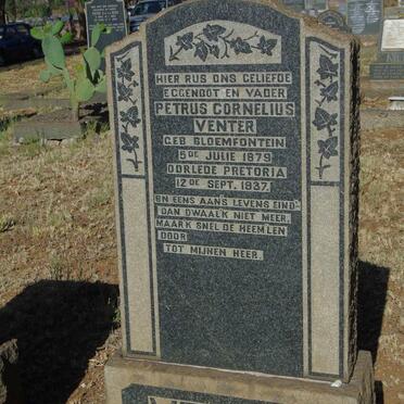 VENTER Petrus Cornelius 1879-1937