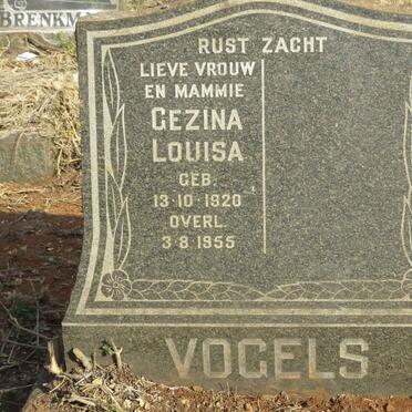 VOGELS Gezina Louisa 1920-1955