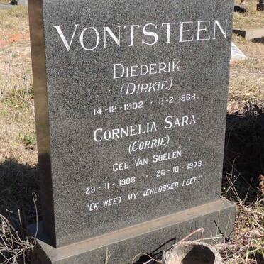 VONTSTEEN Diederik 1902-1968 &amp; Cornelia Sara VAN SOELEN 1908-1979