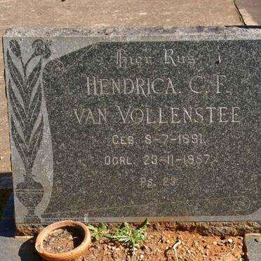 VOLLENSTEE Hendrica C.F., van 1891-1957 