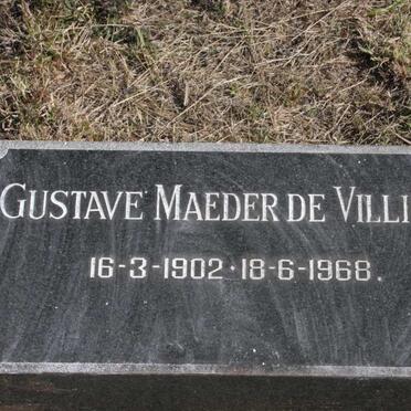 VILLIERS Gustave Maeder, de 1902-1968