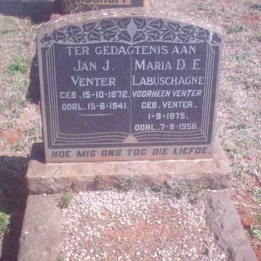 VENTER Jan J. 1872-1941 :: LABUSCHAGNE Maria D.E. voorheen VENTER 1875-1956