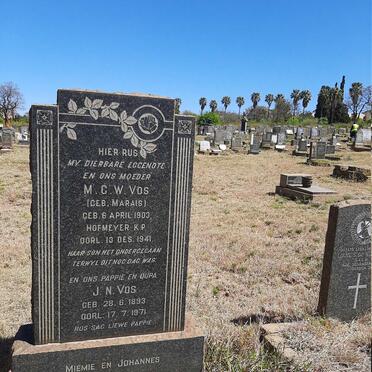 VOS J.N. 1893-1971 &amp; M.C.W. MARAIS 1903-1941