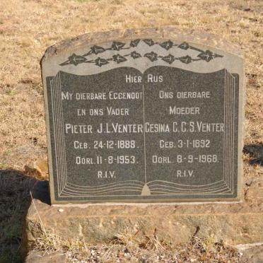 VENTER Pieter J.L. 1888-1953 &amp; Gesina C.C.S. 1892-1968