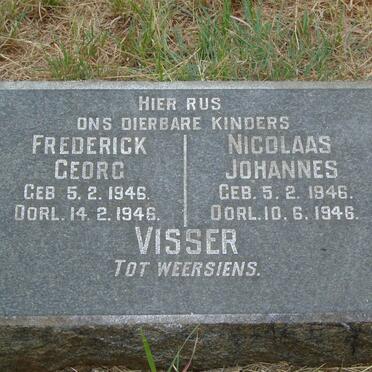 VISSER Frederick Georg 1946-1946 :: VISSER Nicolaas Johannes 1946-1946