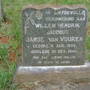 VUUREN Willem Hendrik Jacobus, Janse van 1939-1940
