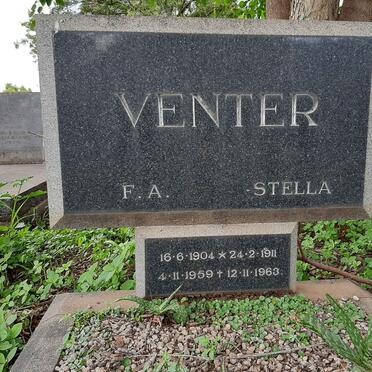 VENTER F.A. 1904-1959 &amp; Stella 1911-1963