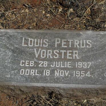 VORSTER Louis Petrus 1937-1954