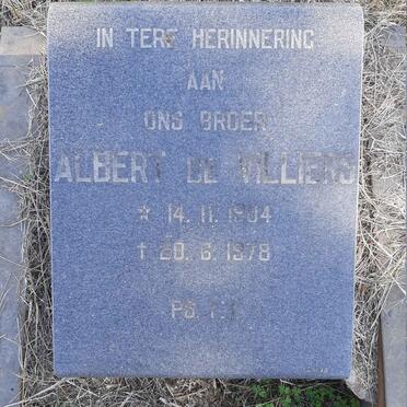 VILLIERS Albert, de 1904-1978
