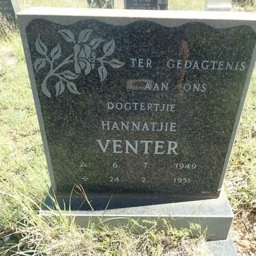VENTER Hannatjie 1949-1951