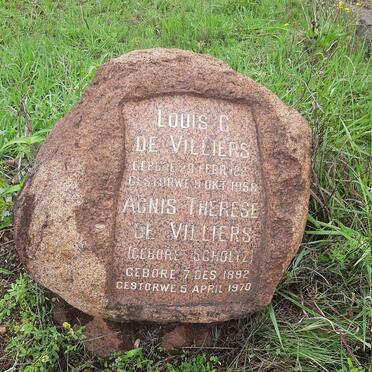 VILLIERS Louis C., de 1882-1958 &amp; Agnis Therese SCHOLTZ 1892-1970