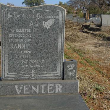 VENTER Jannie 1928-1992