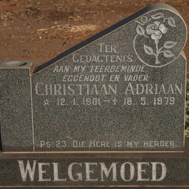 WELGEMOED Christiaan Adriaan 1901-1979