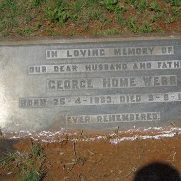 WEBB George Home 1883-1943