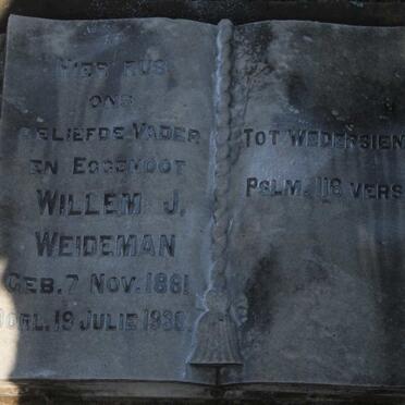 WEIDEMAN Willem J. 1881-1938 