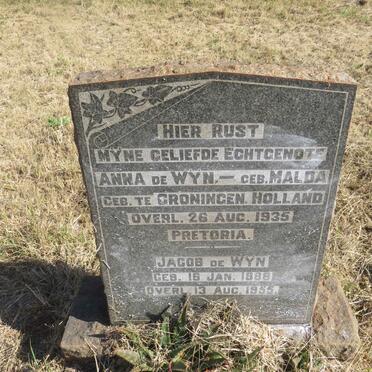 WYN Jacob, de 1888-1955 & Anna MALDA -1935