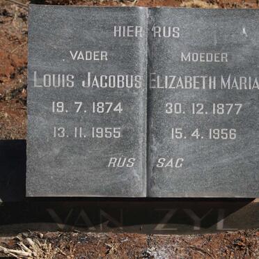 ZYL Louis Jacobus, van 1874-1955 & Elizabeth Maria 1877-1956