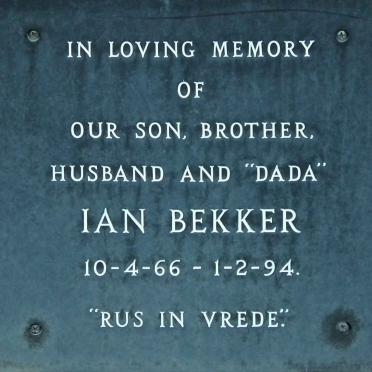 BEKKER Ian 1966-1994