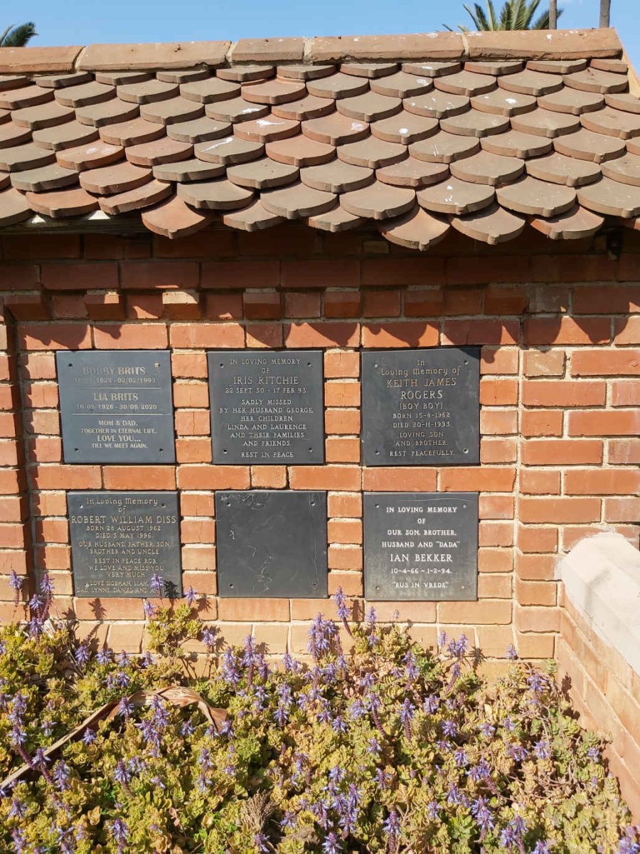 2. Memorial walls at St Saviours Cemetery Back Left