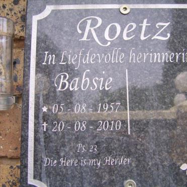 ROETZ Babsie 1957-2010