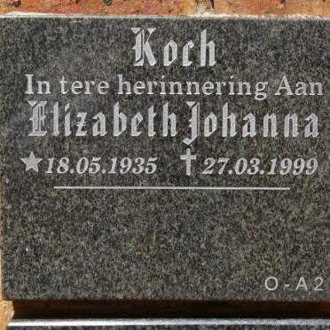 KOCH Elizabeth Johanna 1935-1999