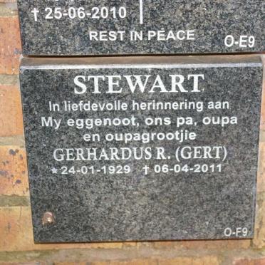 STEWART Gerhardus R. 1929-2011