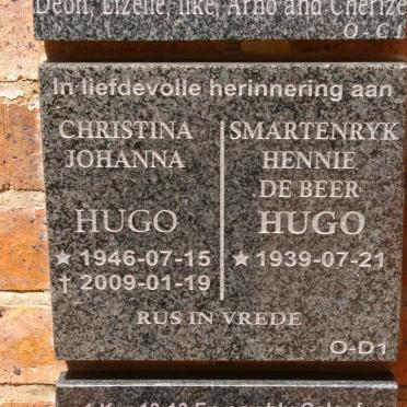 HUGO Smartenryk Hennie de Beer 1939- &amp; Christina Johanna 1946-2009