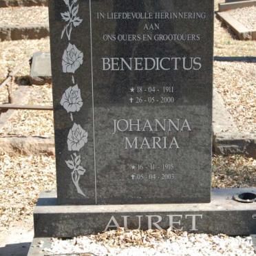 AURET Benedictus 1911-2000 &amp; Johanna Maria 1915-2003