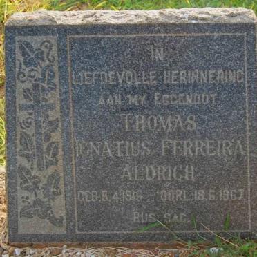 ALDRICH Thomas Ignatius Ferreira 1916-1967