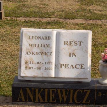 ANKIEWICZ Leonard William 1922-2000
