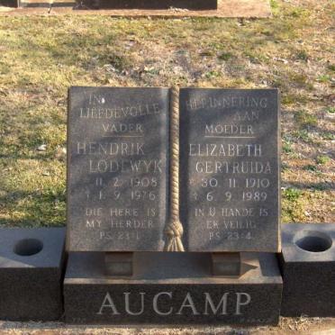 AUCAMP Hendrik Lodewyk 1908-1976 &amp; Elizabeth Gertruida 1910-1989