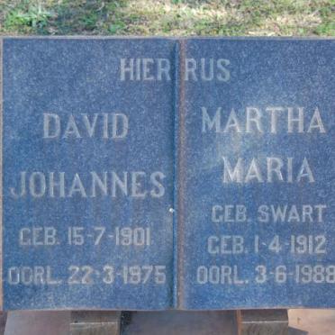 BEUKES David Johannes 1901-1975 &amp; Martha Maria SWART 1912-1988