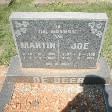 BEER Martin, de 1903-1995 :: DE BEER Joe 1905-1993