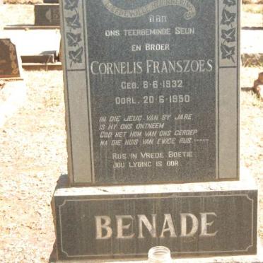 BENADE Cornelis Franszoes 1932-1950
