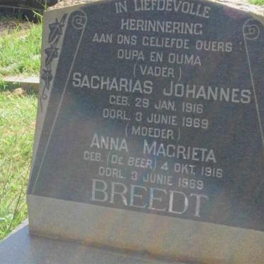 BREEDT Sacharias Johannes 1916-1969 &amp; Anna Magrieta DE BEER 1916-1969