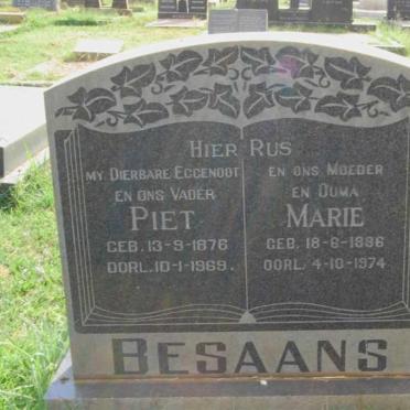 BESAANS Piet 1876-1969 &amp; Marie 1896-1974