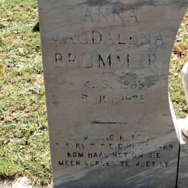 BRUMMER Anna Magdalena  1933-1978