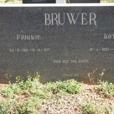 BRUWER Frikkie 1891-1971 &amp; Kotie 1893-1970