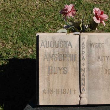BUYS Augusta Ansophie 1971-1971