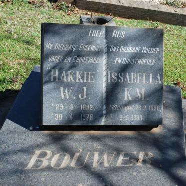 BOUWER W.J. 1892-1978 &amp; K.M. SCHWAN 1898-1983