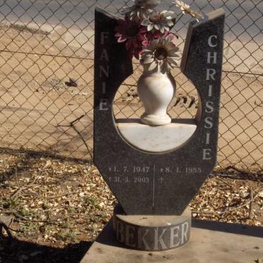 BEKKER Fanie 1947-2003 &amp; Chrissie 1955-