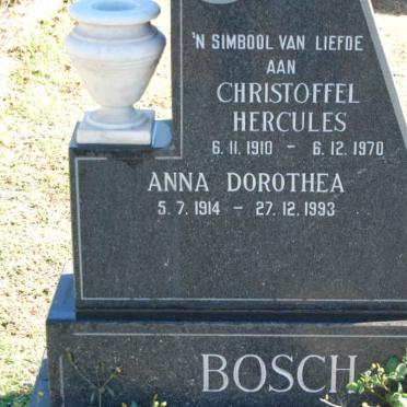 BOSCH Christoffel Hercules 1910-1970 &amp; Anna Dorothea 1914-1993
