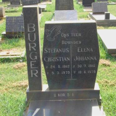 BURGER Stefanus Christian 1912-1979 &amp; Elena Johanna 1912-1979