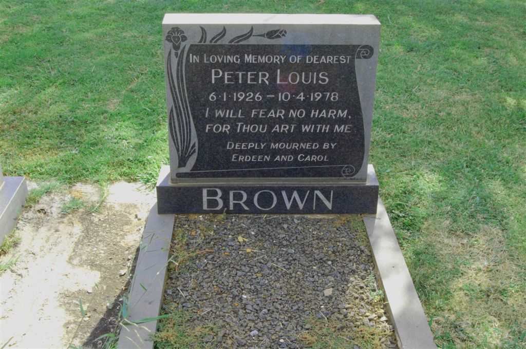 BROWN Peter Louis 1926-1978